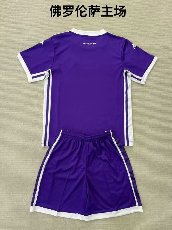 Fiorentina 25/26 Kids Home Soccer Jersey And Shorts