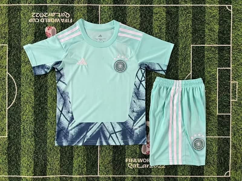 Germany 2026 Kids World Cup Goalkeeper Green Soccer Jersey And Shorts Germany 2026 Kids World Cup Goalkeeper Green Soccer Jersey And Shorts