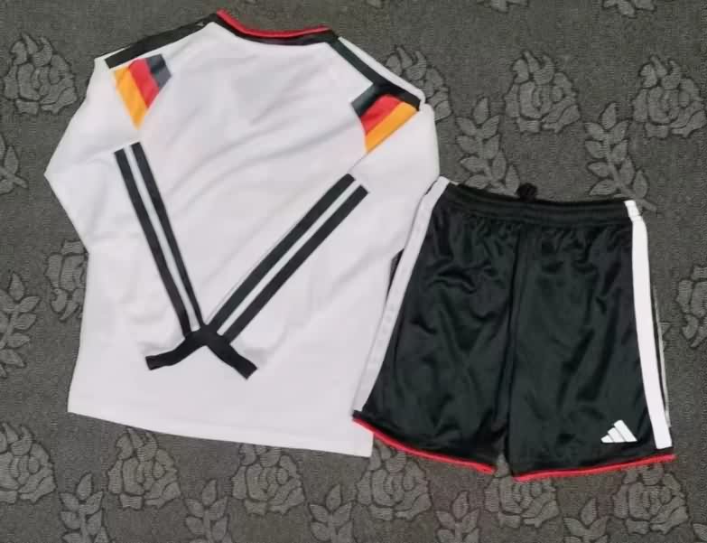 Germany 2026 Kids World Cup Home Long Sleeve Soccer Jersey And Shorts