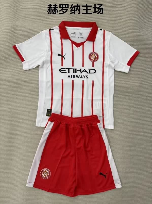 Girona 25/26 Kids Home Soccer Jersey And Shorts