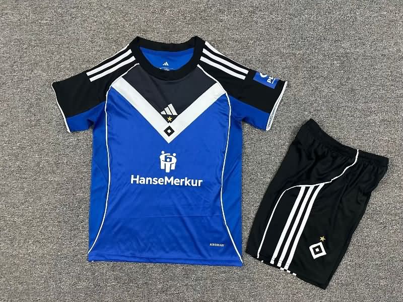 Hamburg 25/26 Kids Away Soccer Jersey And Shorts