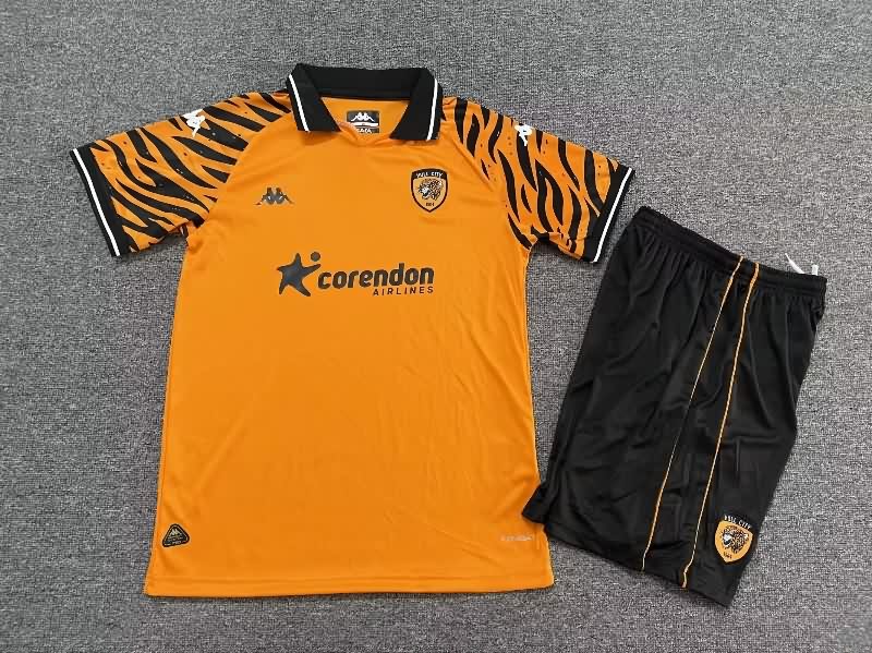 Hull City 25/26 Kids Home Soccer Jersey And Shorts