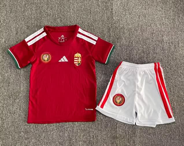 Hungary 2026 Kids Home Soccer Jersey And Shorts