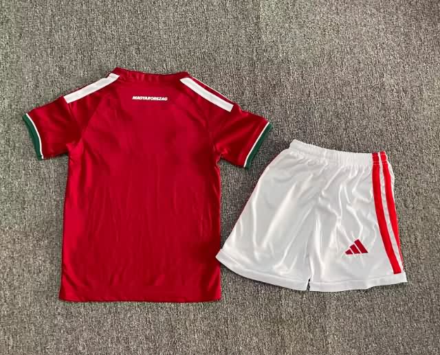 Hungary 2026 Kids Home Soccer Jersey And Shorts