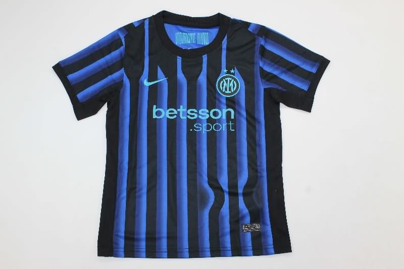 Inter Milan 25/26 Kids Home Soccer Jersey And Shorts