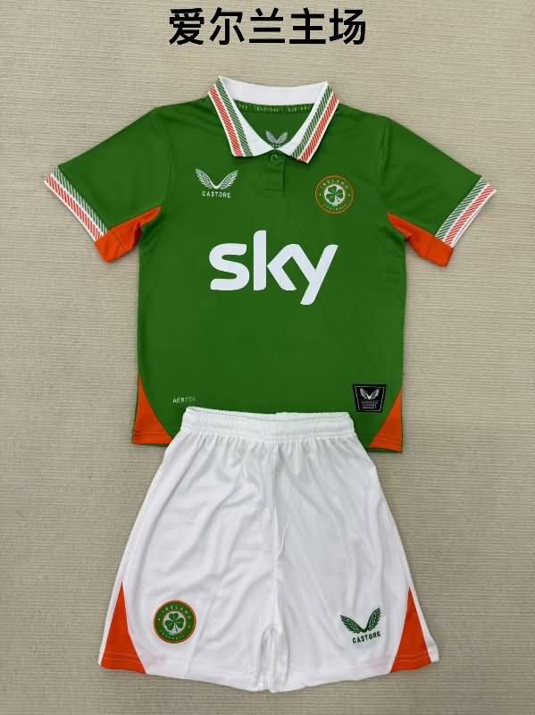 Ireland 2025 Kids Home Soccer Jersey And Shorts