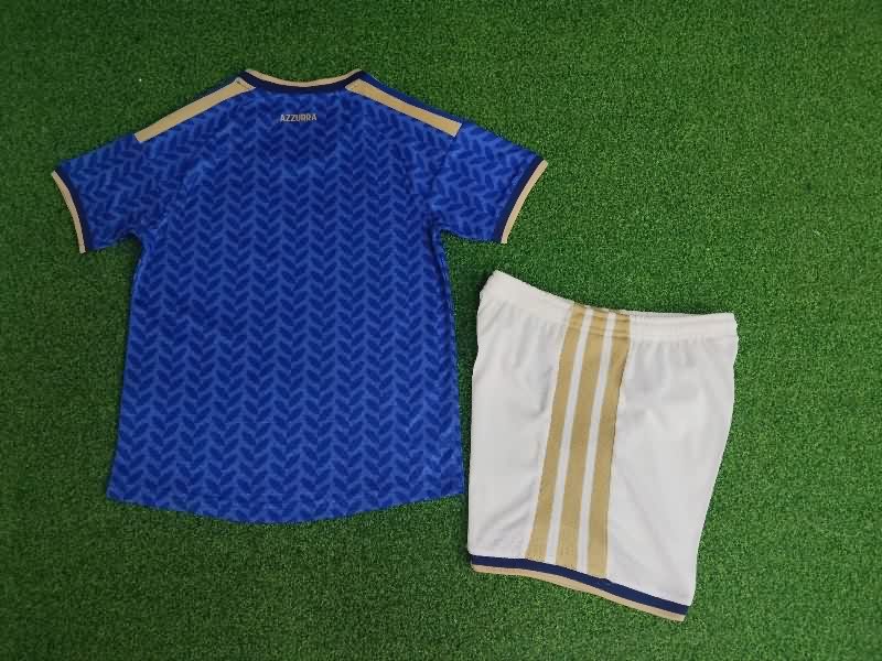 Italy 25/26 Kids Home Soccer Jersey And Shorts (Player)