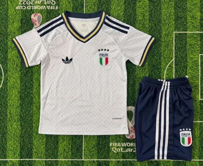 Italy 2026 Kids Away Soccer Jersey And Shorts Italy 2026 Kids Away Soccer Jersey And Shorts