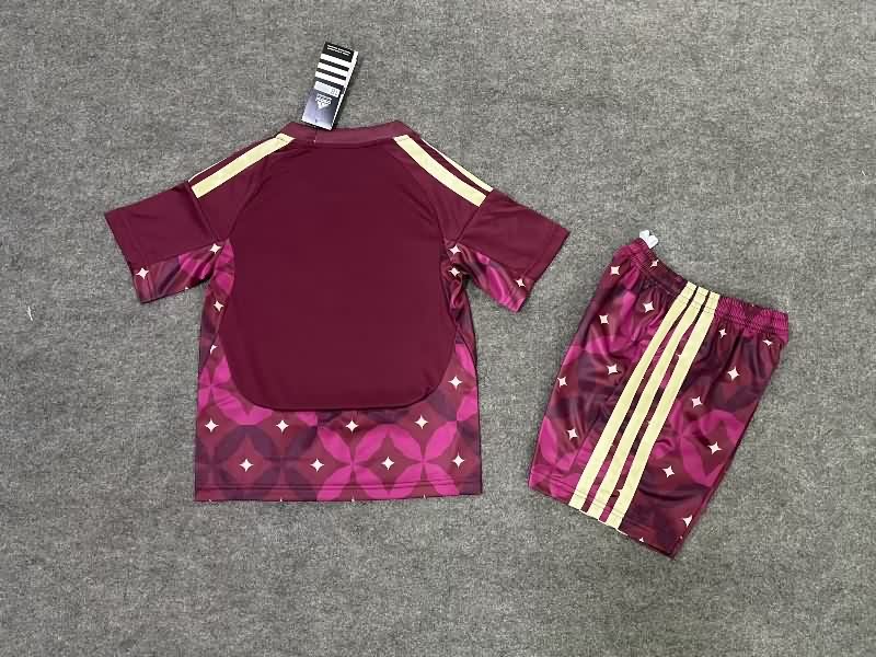 Italy 2026 Kids Goalkeeper Red Soccer Jersey And Shorts