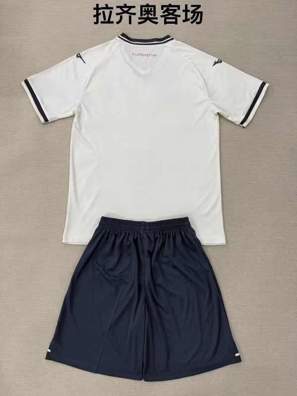 Lazio 25/26 Kids Away Soccer Jersey And Shorts