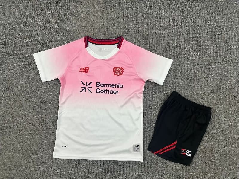 Leverkusen 25/26 Kids Away Soccer Jersey And Shorts