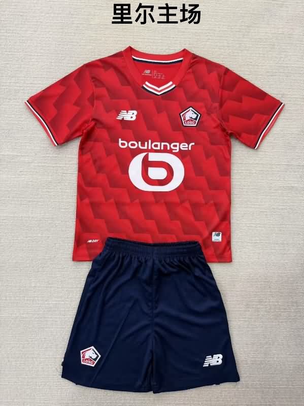 Lille 25/26 Kids Home Soccer Jersey And Shorts