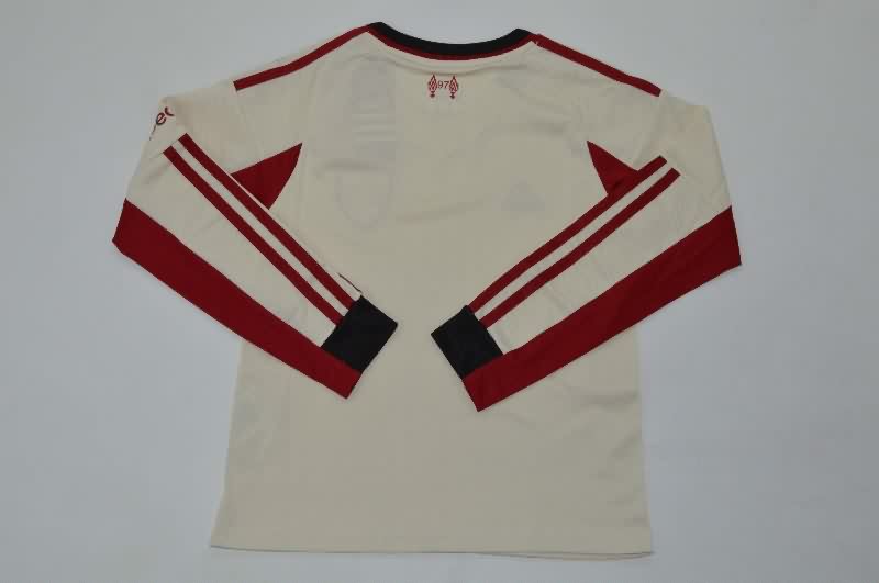 Liverpool 25/26 Kids Away Long Sleeve Soccer Jersey And Shorts