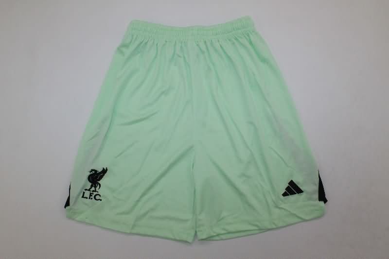Liverpool 25/26 Kids Goalkeeper Green Soccer Jersey And Shorts Leaked