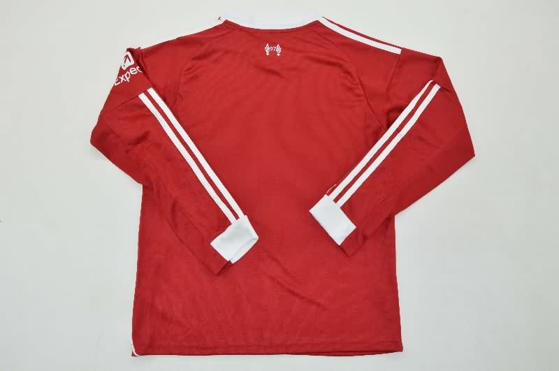 Liverpool 25/26 Kids Home Long Sleeve Soccer Jersey And Shorts