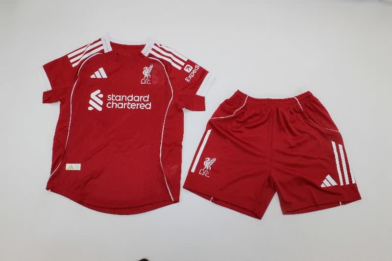 Liverpool 25/26 Kids Home Soccer Jersey And Shorts (Player)