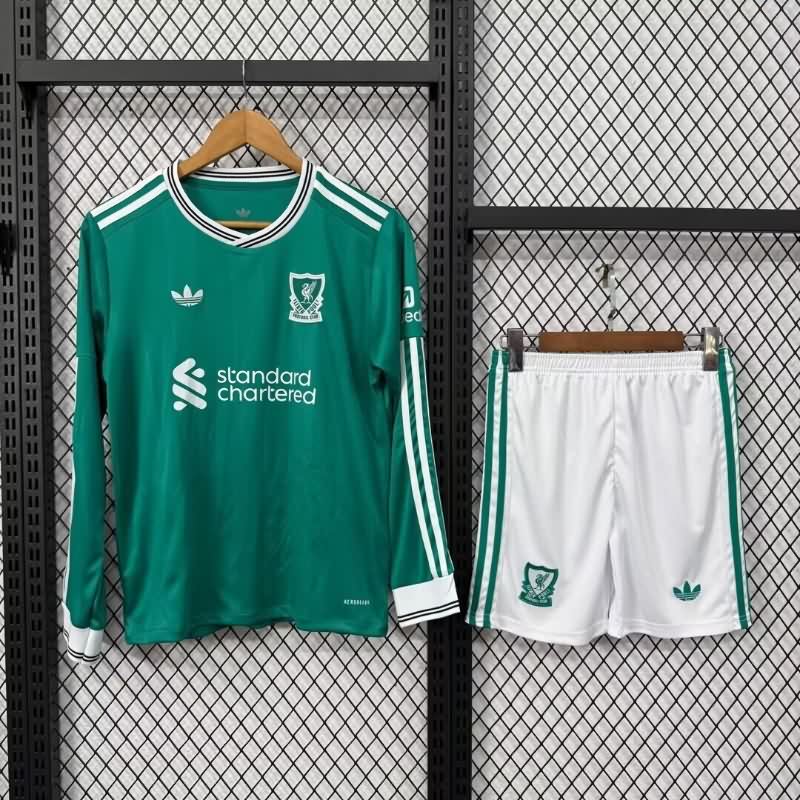 Liverpool 25/26 Kids Third Long Sleeve Soccer Jersey And Shorts