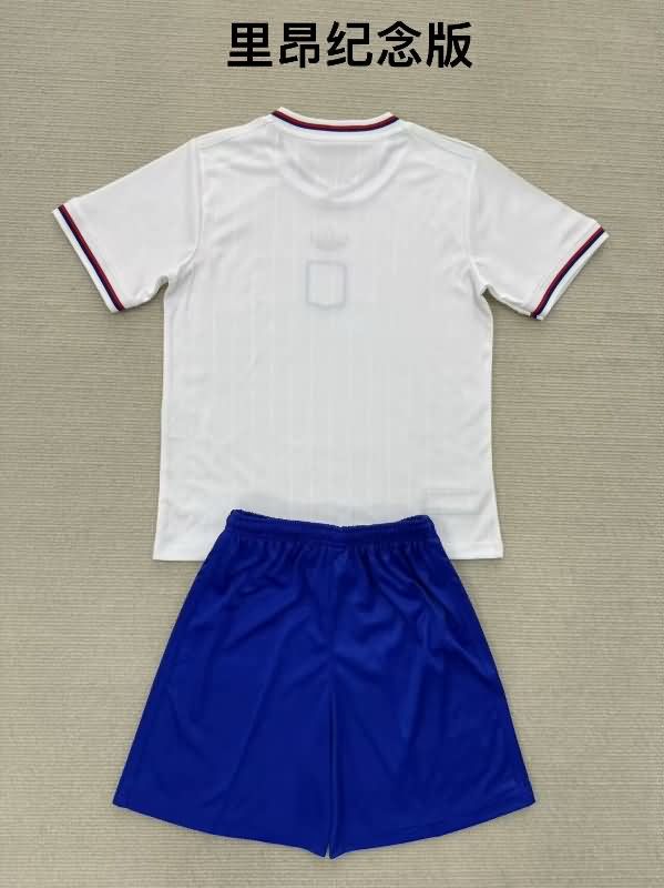 Lyon 25/26 Kids 75th Anniversary Soccer Jersey And Shorts