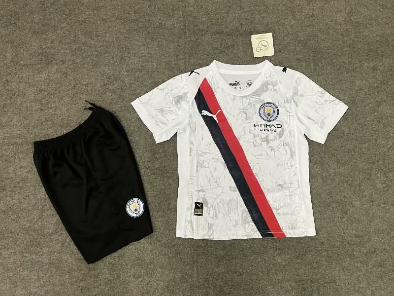 Manchester City 25/26 Kids Away Soccer Jersey And Shorts