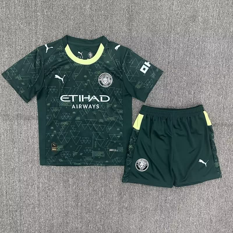 Manchester City 25/26 Kids Fourth Soccer Jersey And Shorts
