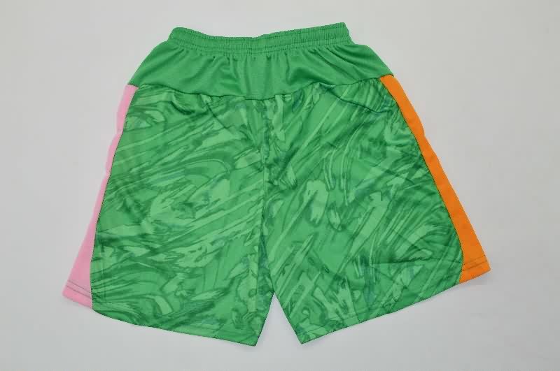Manchester City 25/26 Kids Goalkeeper Green Soccer Jersey And Shorts
