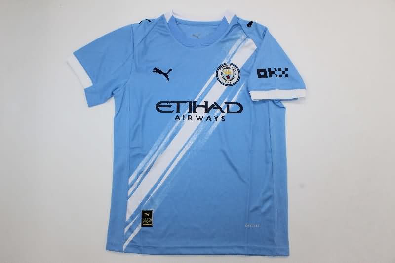 Manchester City 25/26 Kids Home Soccer Jersey And Shorts