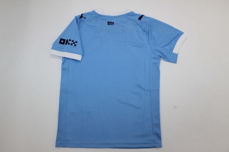 Manchester City 25/26 Kids Home Soccer Jersey And Shorts
