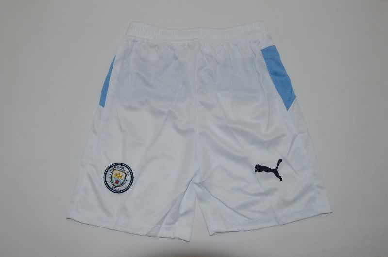 Manchester City 25/26 Kids Home Long Sleeve Soccer Jersey And Shorts