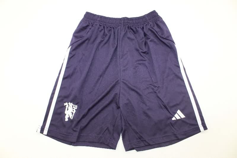 Manchester United 25/26 Kids Away Soccer Jersey And Shorts