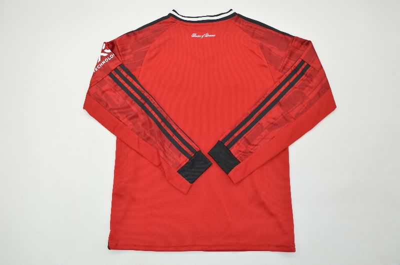 Manchester United 25/26 Kids Home Long Sleeve Soccer Jersey And Shorts