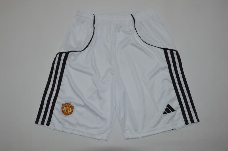 Manchester United 25/26 Kids Home Long Sleeve Soccer Jersey And Shorts