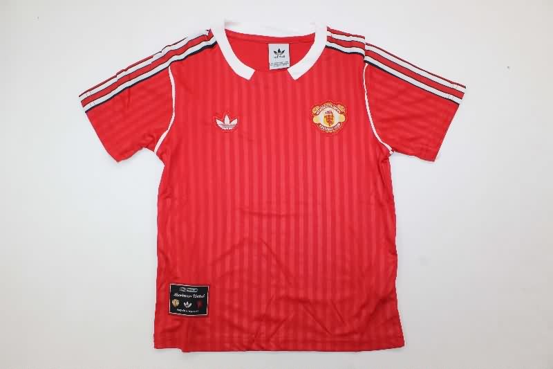 Manchester United 25/26 Kids Red Soccer Jersey And Shorts