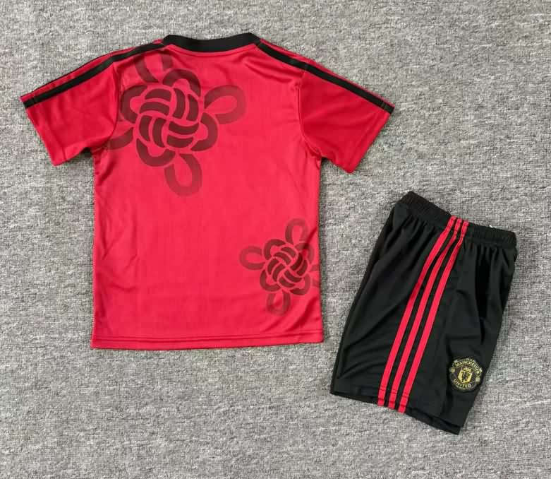 Manchester United 25/26 Kids Special Soccer Jersey And Shorts 02