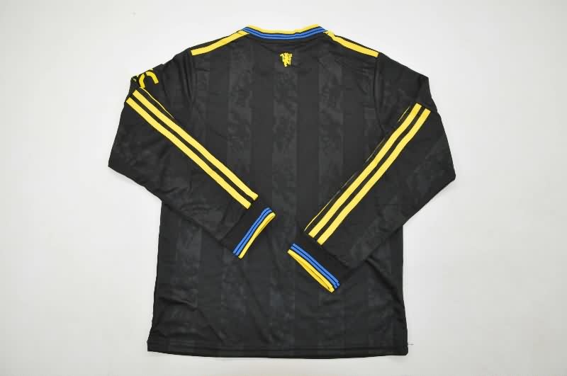 Manchester United 25/26 Kids Third Long Sleeve Soccer Jersey And Shorts