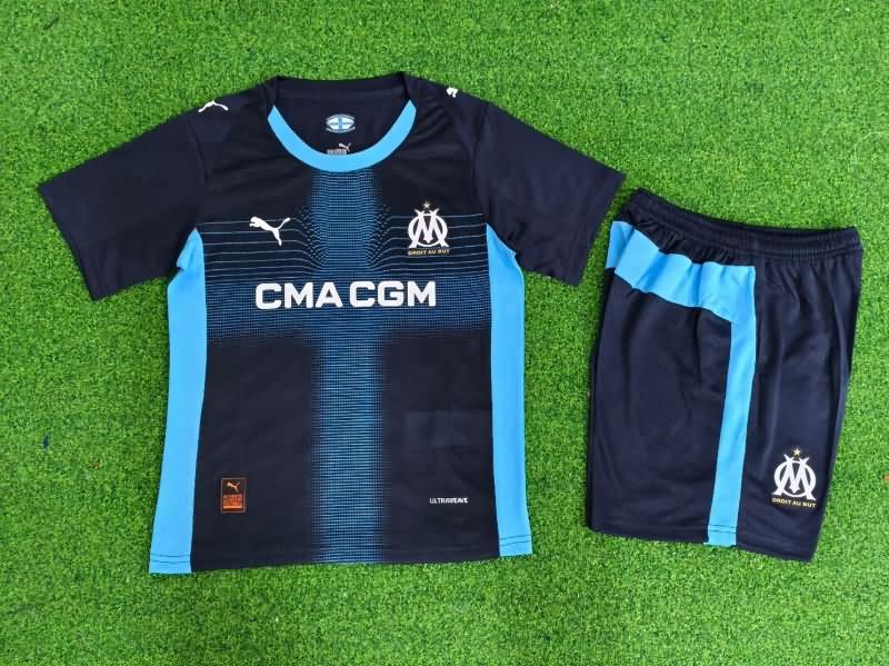 Marseilles 25/26 Kids Away Soccer Jersey And Shorts (Player)