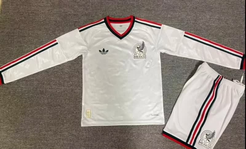 Mexico 2026 Kids Away Long Sleeve Soccer Jersey And Shorts