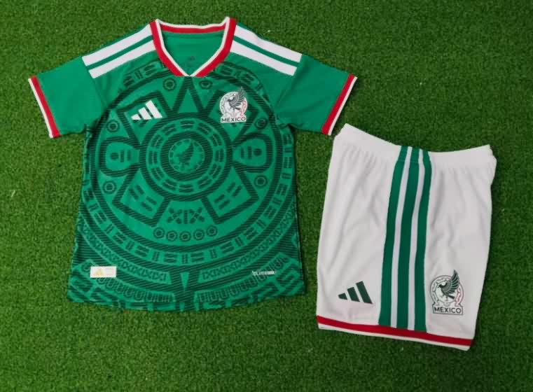 Mexico 2026 Kids World Cup Home Soccer Jersey And Shorts (Player)