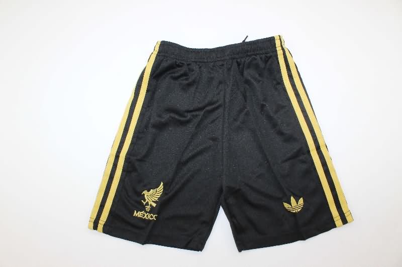 Mexico 2025 Kids Gold Cup Black Long Sleeve Soccer Jersey And Shorts