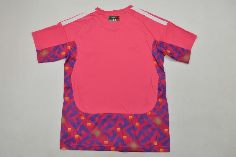 Mexico 2026 Kids Goalkeeper Pink Soccer Jersey And Shorts