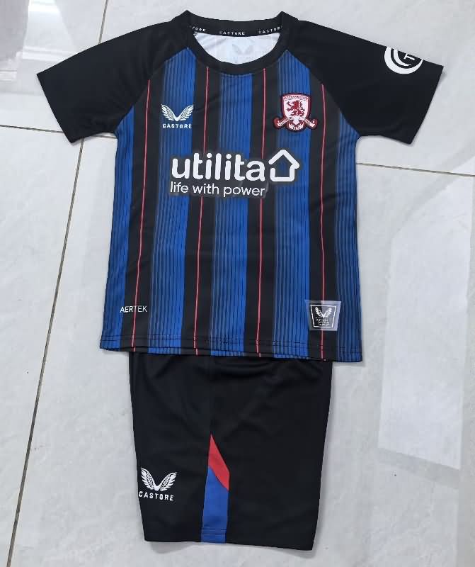Middlesbrough 25/26 Kids Away Soccer Jersey And Shorts