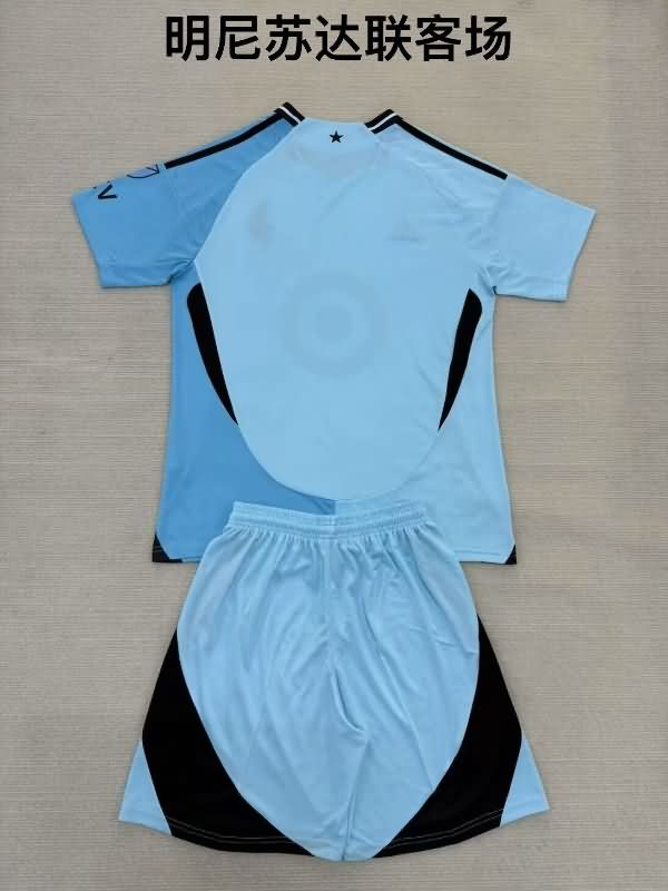 Minnesota United 2025 Kids Away Soccer Jersey And Shorts