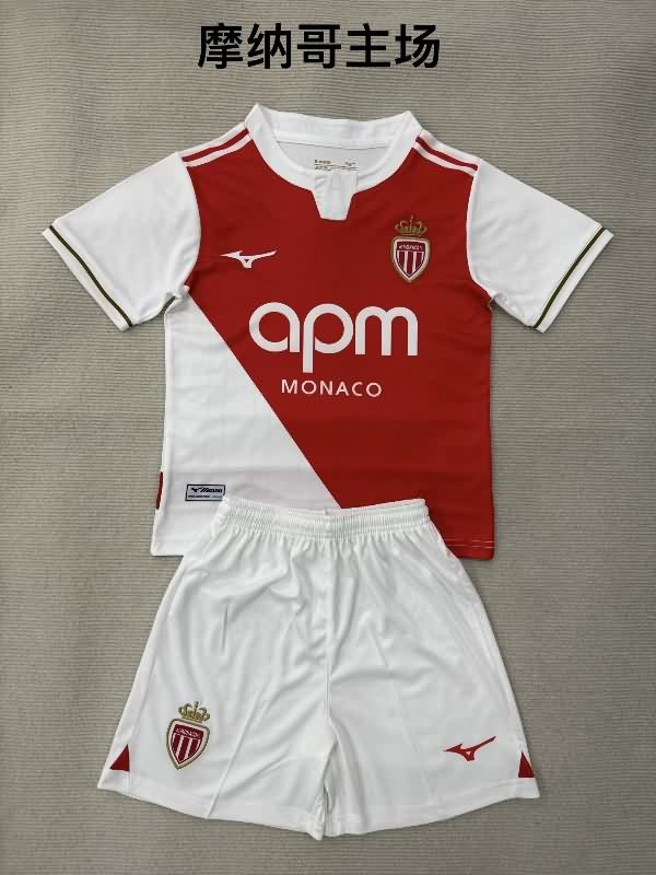 Monaco 25/26 Kids Home Soccer Jersey And Shorts