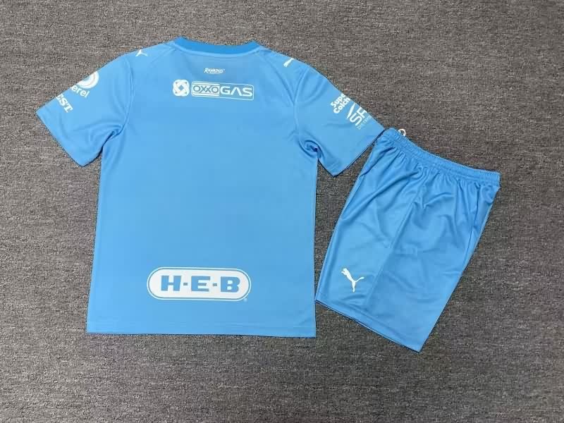 Monterrey 25/26 Kids Goalkeeper Blue Soccer Jersey And Shorts