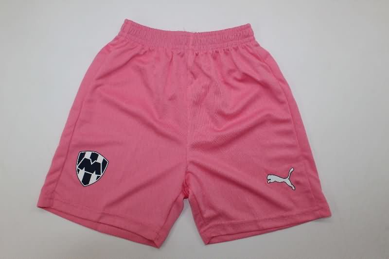Monterrey 2025 Kids Club World Cup Goalkeeper Pink Soccer Jersey And Shorts