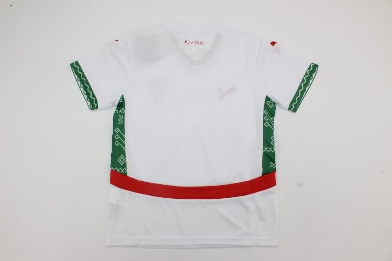 Morocco 2025 Kids Away Soccer Jersey And Shorts