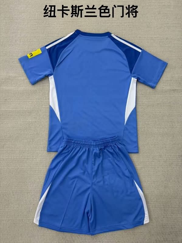 Newcastle United 25/26 Kids Goalkeeper Blue Soccer Jersey And Shorts