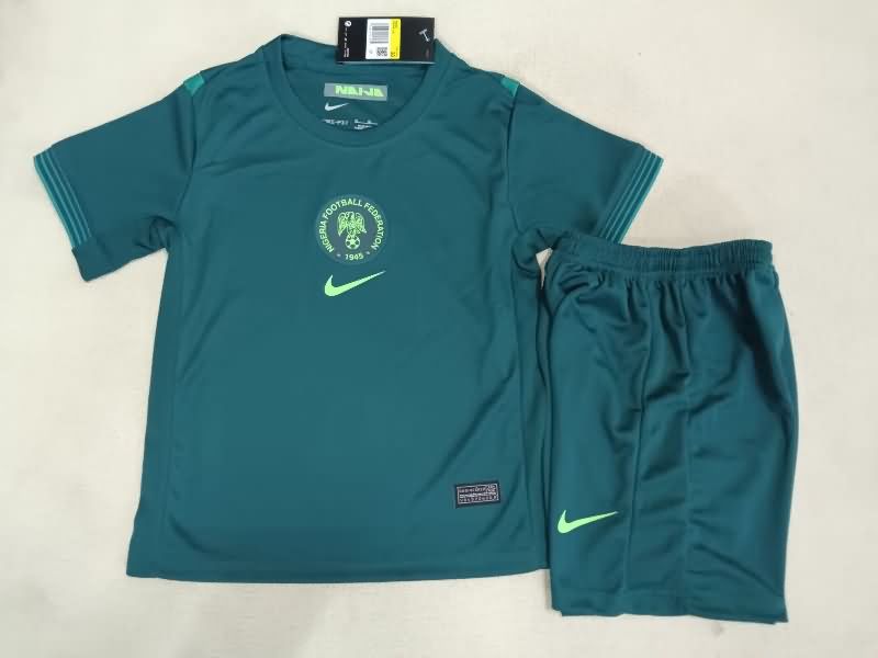 Nigeria 2025 Kids Away Soccer Jersey And Shorts