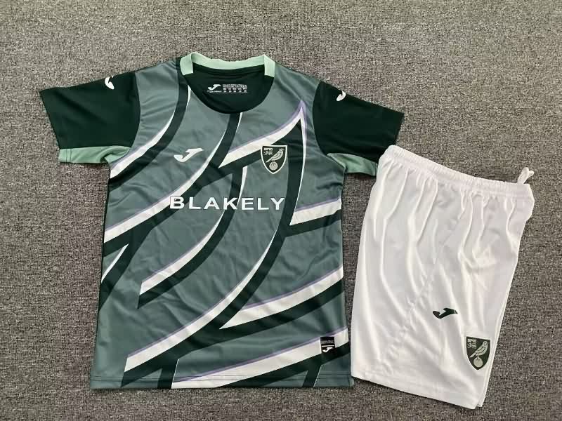 Norwich 25/26 Kids Away Soccer Jersey And Shorts