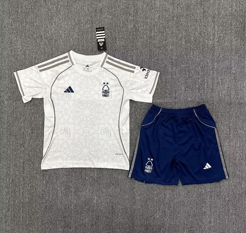 Nottingham Forest 25/26 Kids Away Soccer Jersey And Shorts