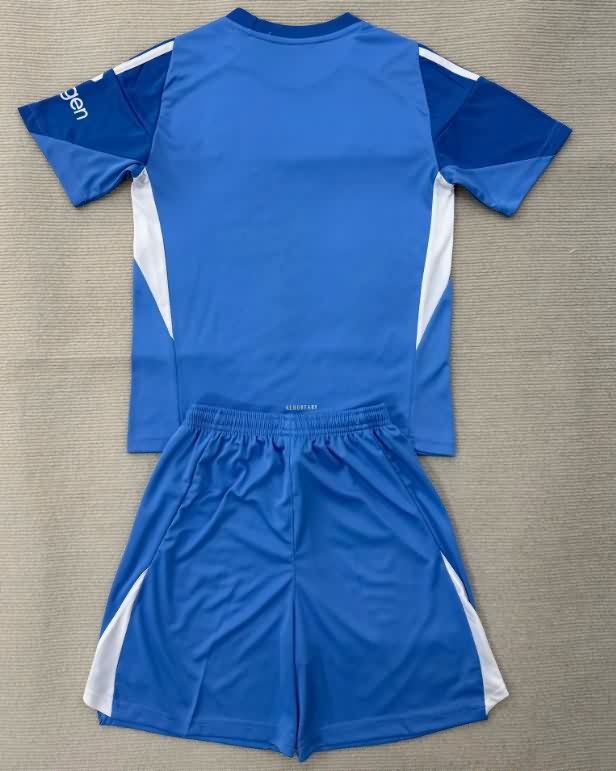 Nottingham Forest 25/26 Kids Goalkeeper Blue Soccer Jersey And Shorts